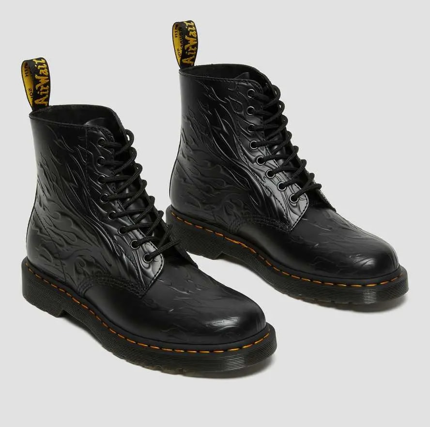 Giày Dr.Martens 1460 FLAMES EMBOSS LEATHER LACE UP 'Black' 27028001 — ảnh 2