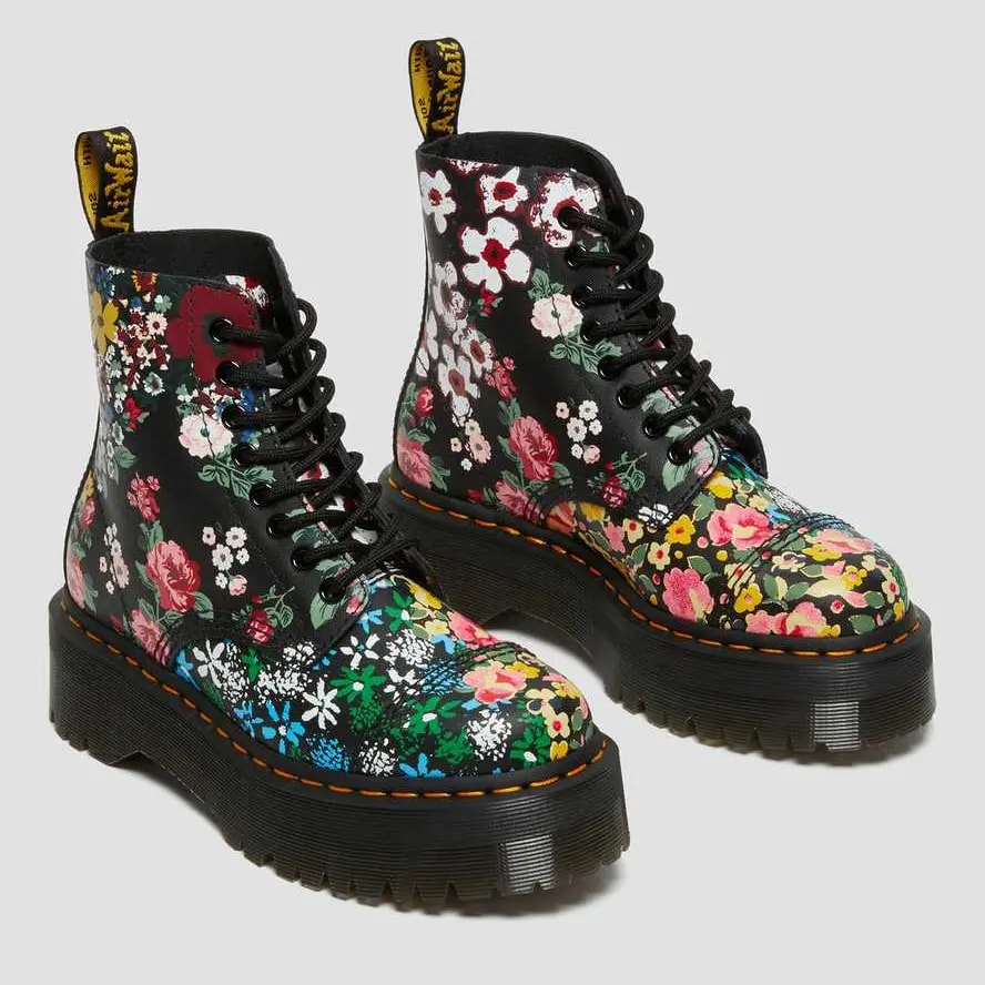 Giày Dr.Martens Sinclair Floral Mash Up Leather Platform 'Black Floral' 27128001 — ảnh 3
