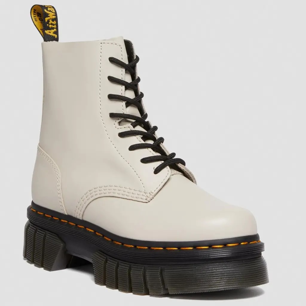 Giày Dr.Martens Audrick Nappa Lux Leather Platform 'White' 27149055 — ảnh 4