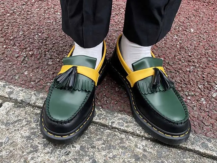 Giày Dr Martens Adrian Tassle Loafers 'Black Green Yellow' 27308001 — ảnh 4