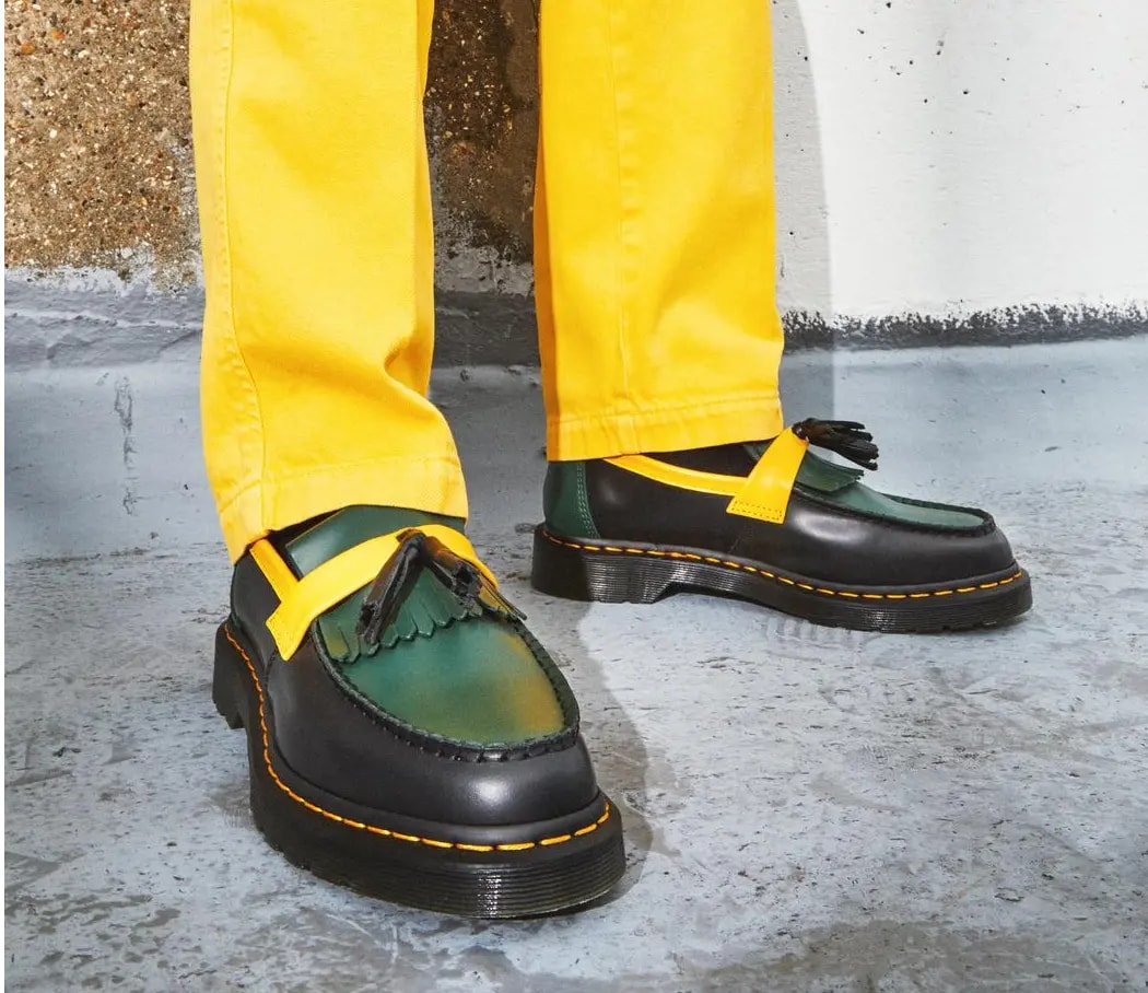 Giày Dr Martens Adrian Tassle Loafers 'Black Green Yellow' 27308001 — ảnh 3
