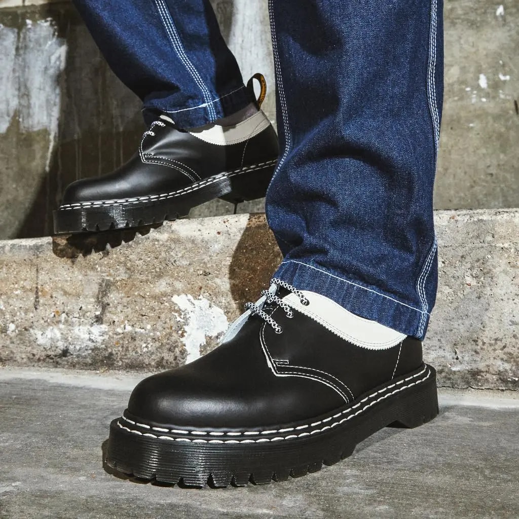 Giày Dr.Martens Bex Smooth Contrast Oxford 'Black White' 27329009 — ảnh 2
