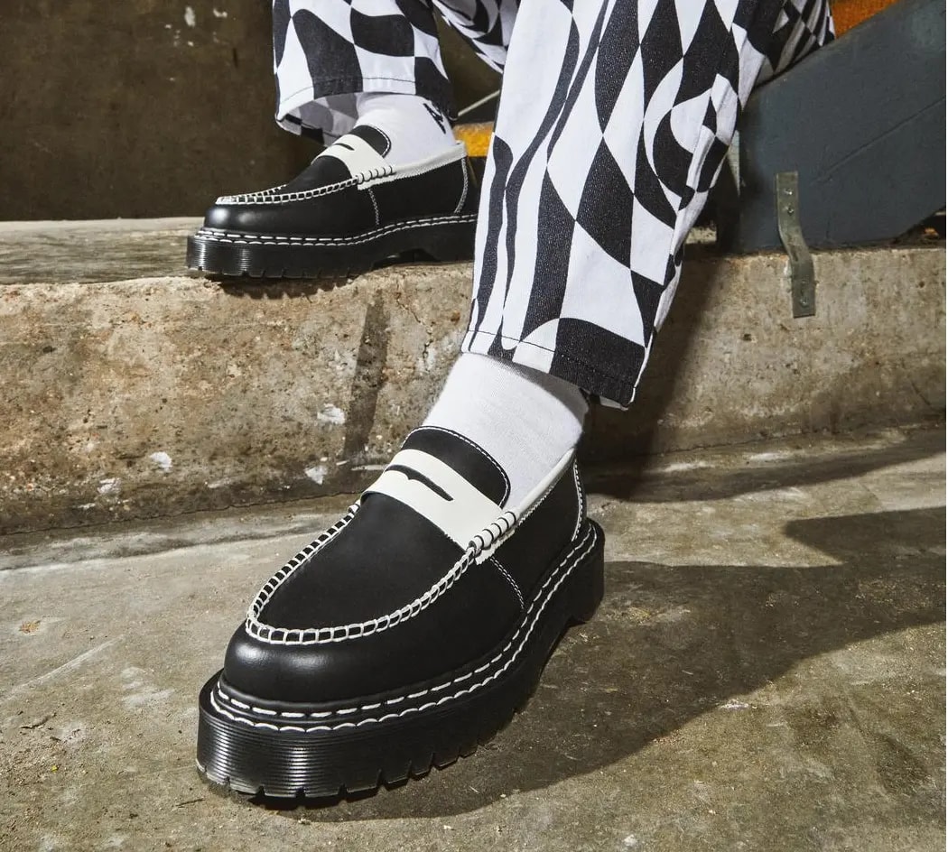 Giày Dr Martens Penton Bex Contrast Loafers 'Black White' 27334009 — ảnh 2