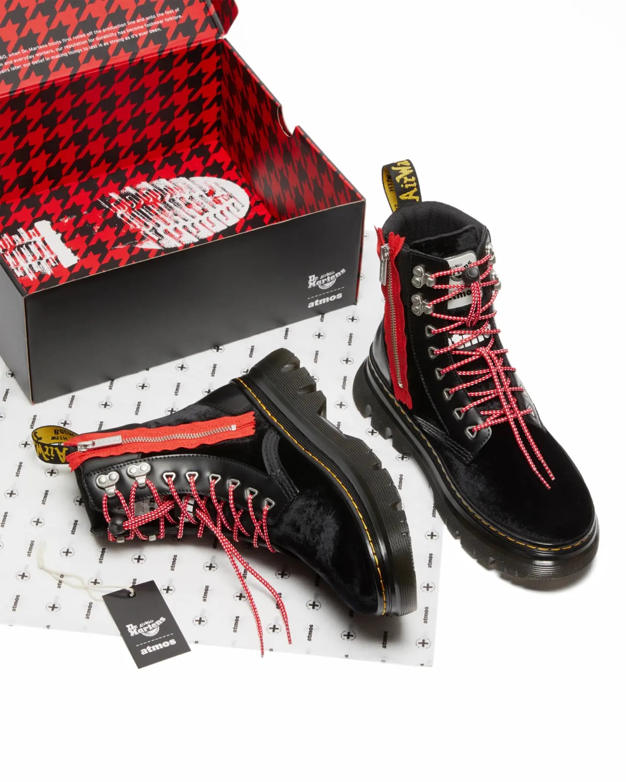 Giày Dr. Martens Tarik Zip Boot Atmos Black Velvet 27406001 — ảnh 3