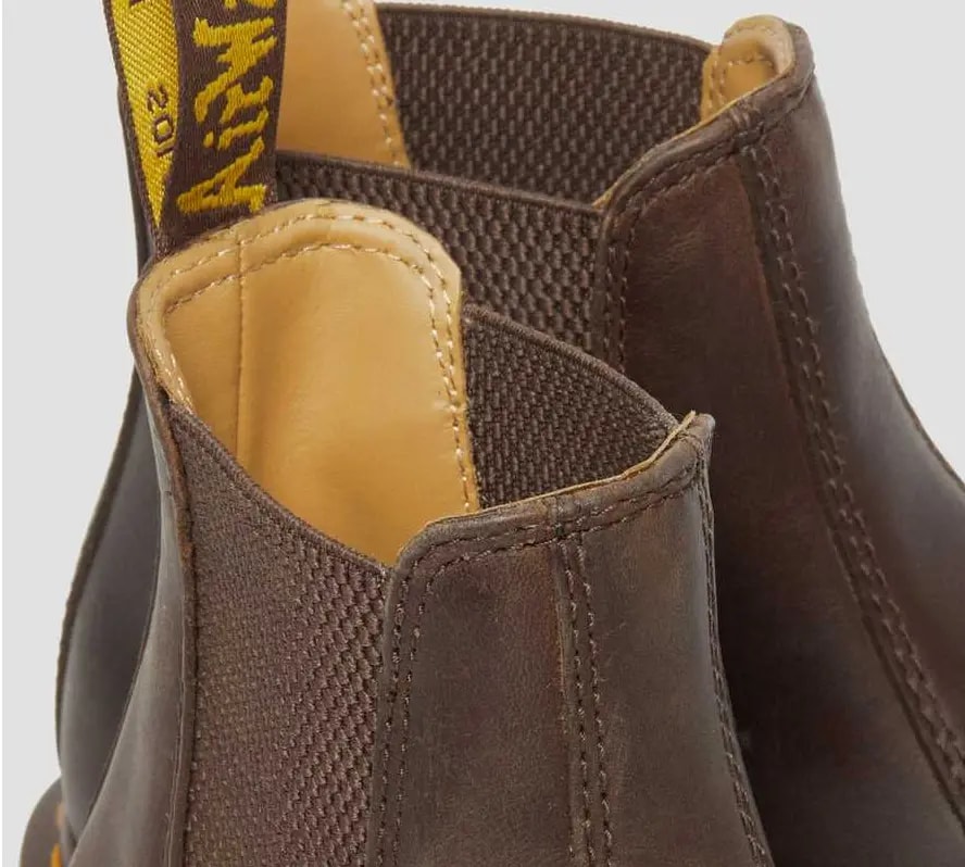 Giày Dr Martens 2976 Yellow Stitch Crazy Horse Leather Chelsea Boots 27486201 — ảnh 5