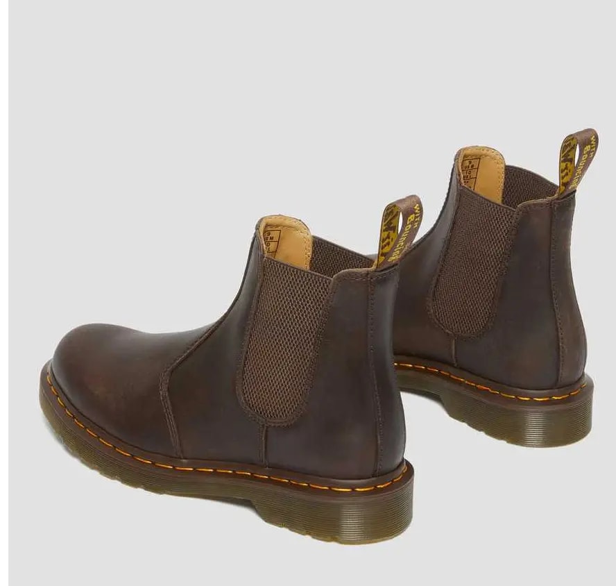 Giày Dr Martens 2976 Yellow Stitch Crazy Horse Leather Chelsea Boots 27486201 — ảnh 4