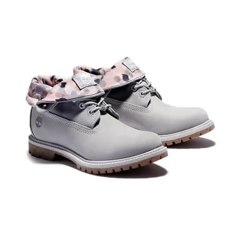 Giày Timberland Wmns Mid Grey Nubuck Leather Boot A2MEJ050 — ảnh 4