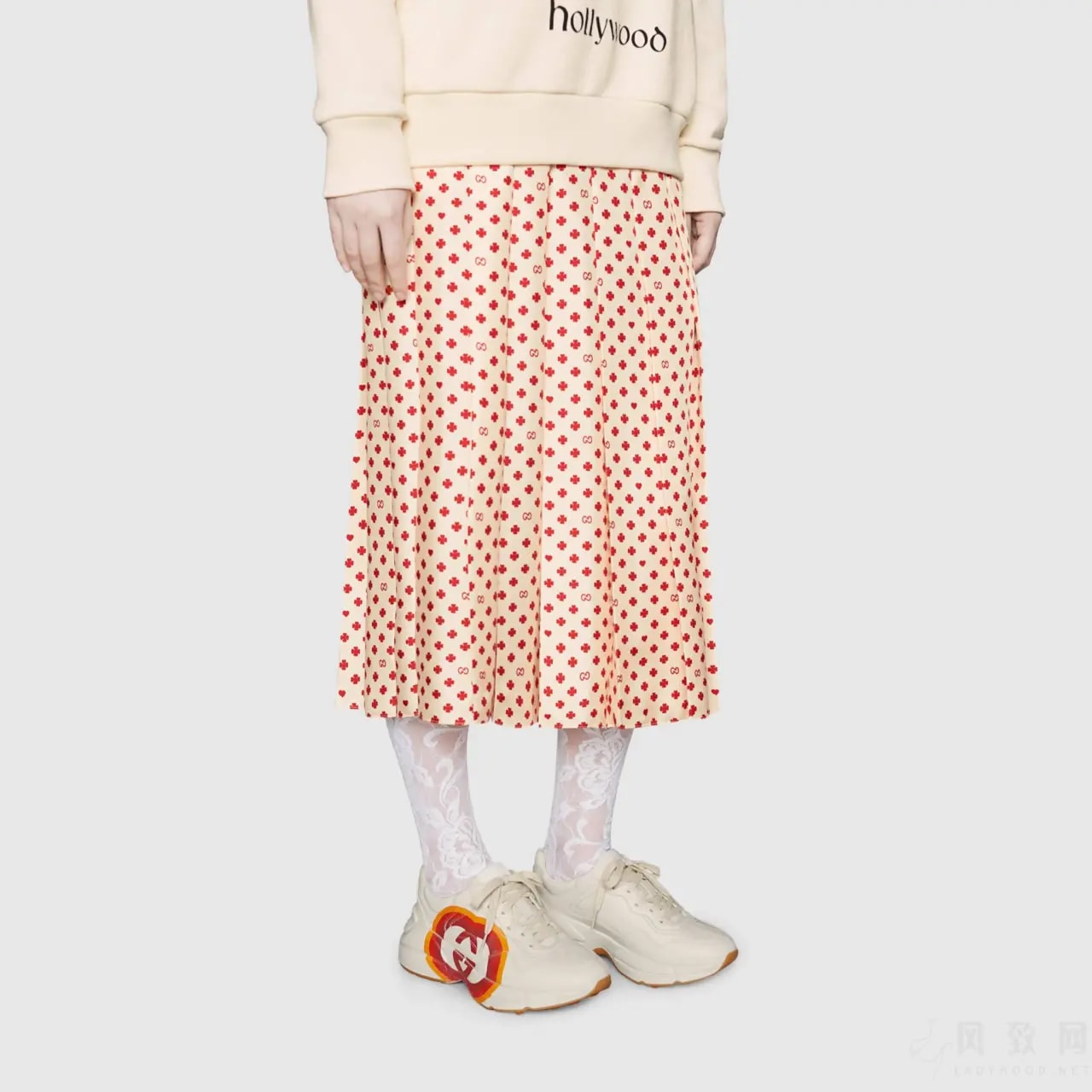 Giày Gucci Wmns Rhyton 'Interlocking G and Hearts' 550049-DRW00-9022 — ảnh 2