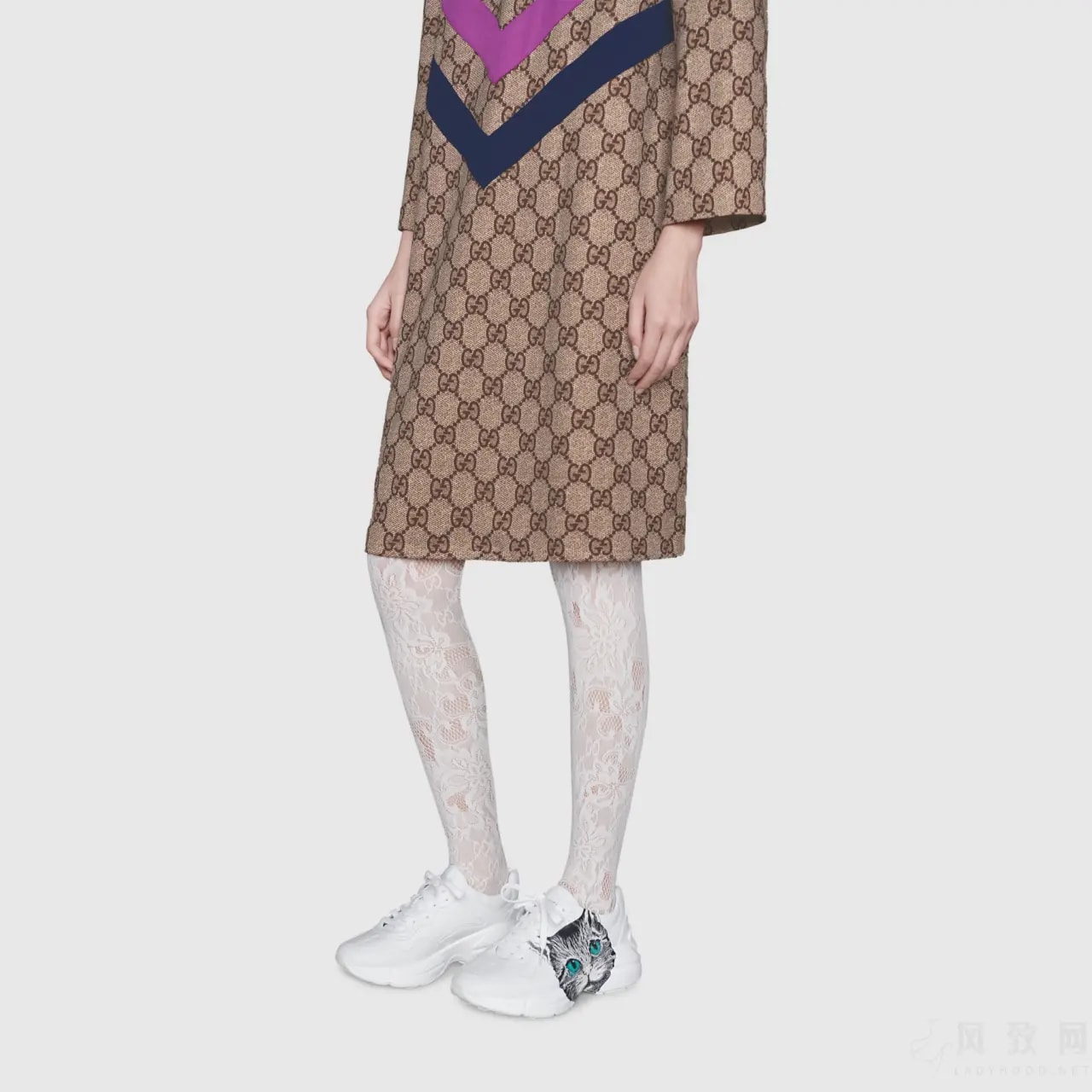 Giày Gucci Wmns Rhyton 'Mystic Cat White' 583337-DRW00-9014 — ảnh 2