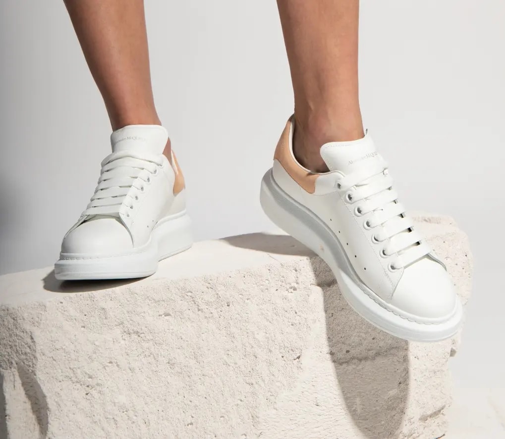 Giày Alexander McQueen Wmns Oversized Sneaker 'White Beige' 553770-WHGP7-9254 — ảnh 4