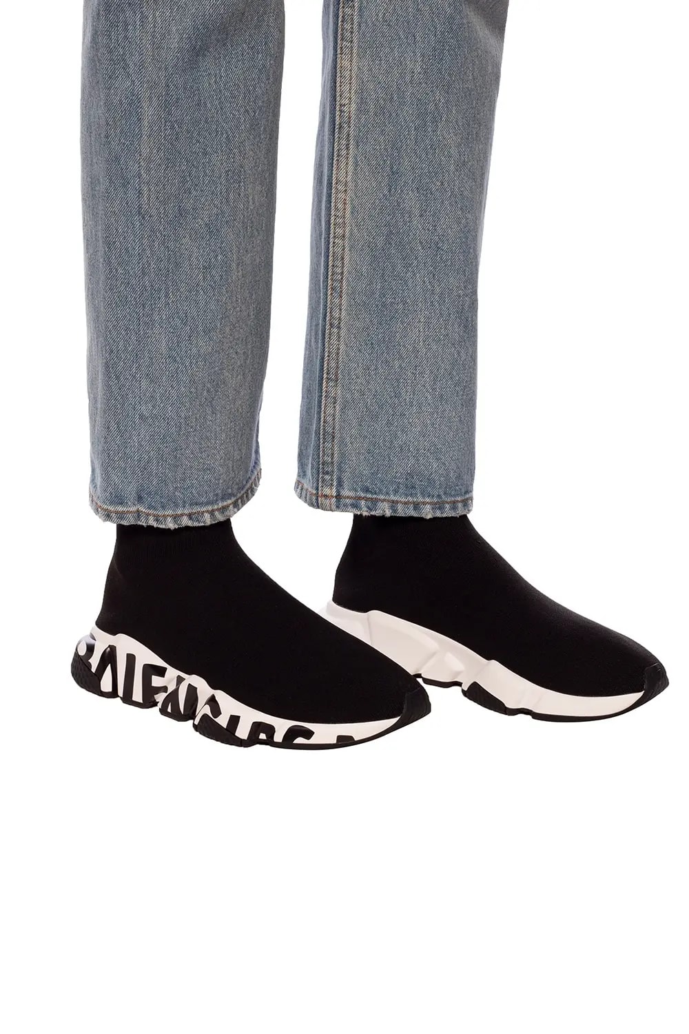 Giày Balenciaga Wmns Speed Trainer 'Black White'  605942 W05GE 1015 — ảnh 3