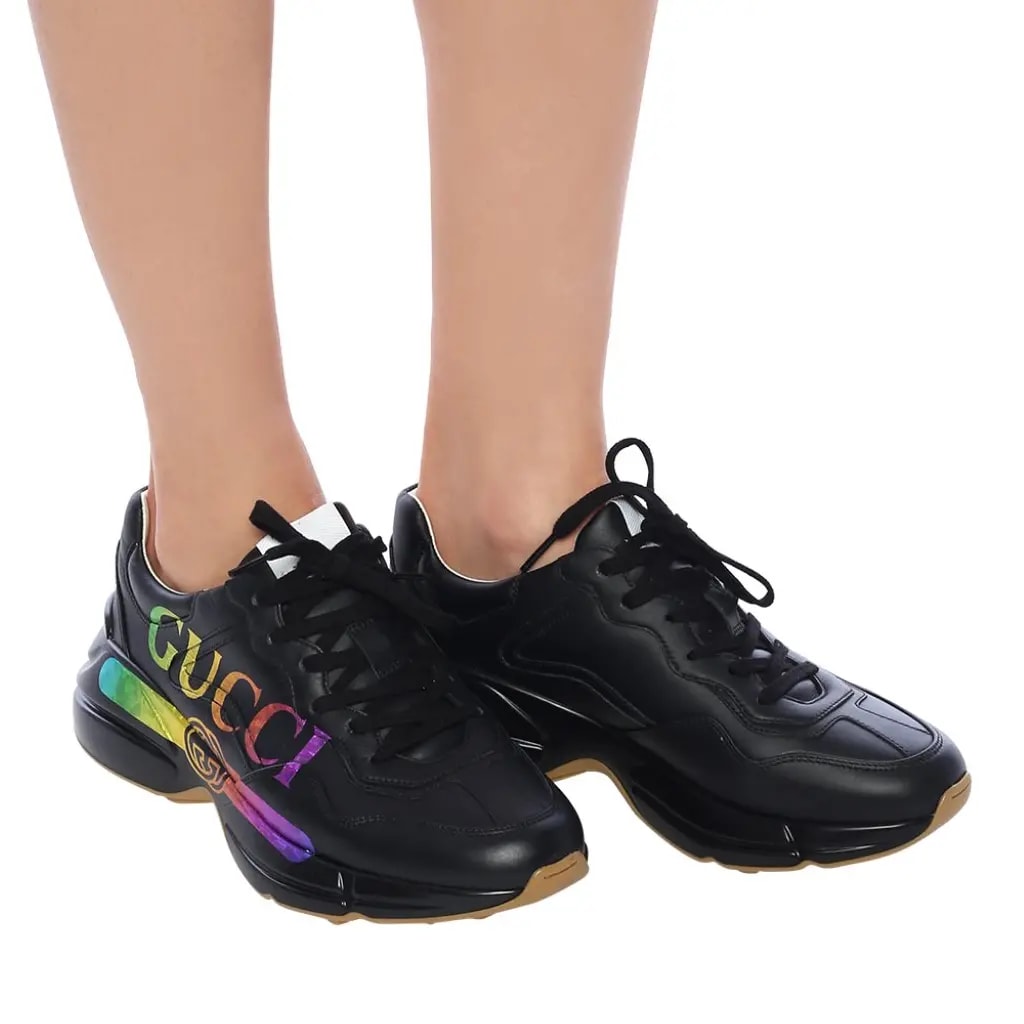 Giày Gucci Wmns Rhyton 'Iridescent Logo' 553608-DRW00-1000 — ảnh 2