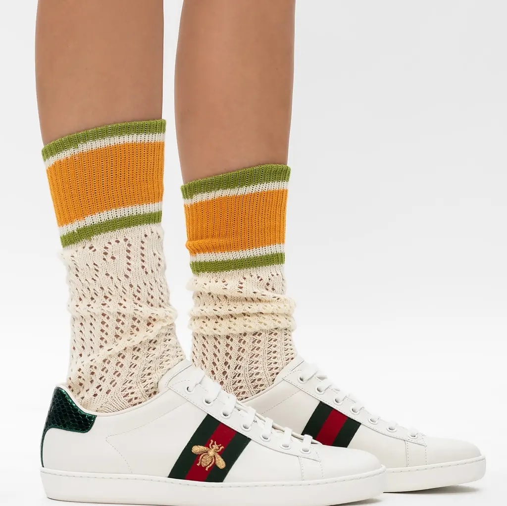 Giày Gucci Wmns Ace Embroidered 'Bee' 431942-02JP0-9064 — — ảnh 5