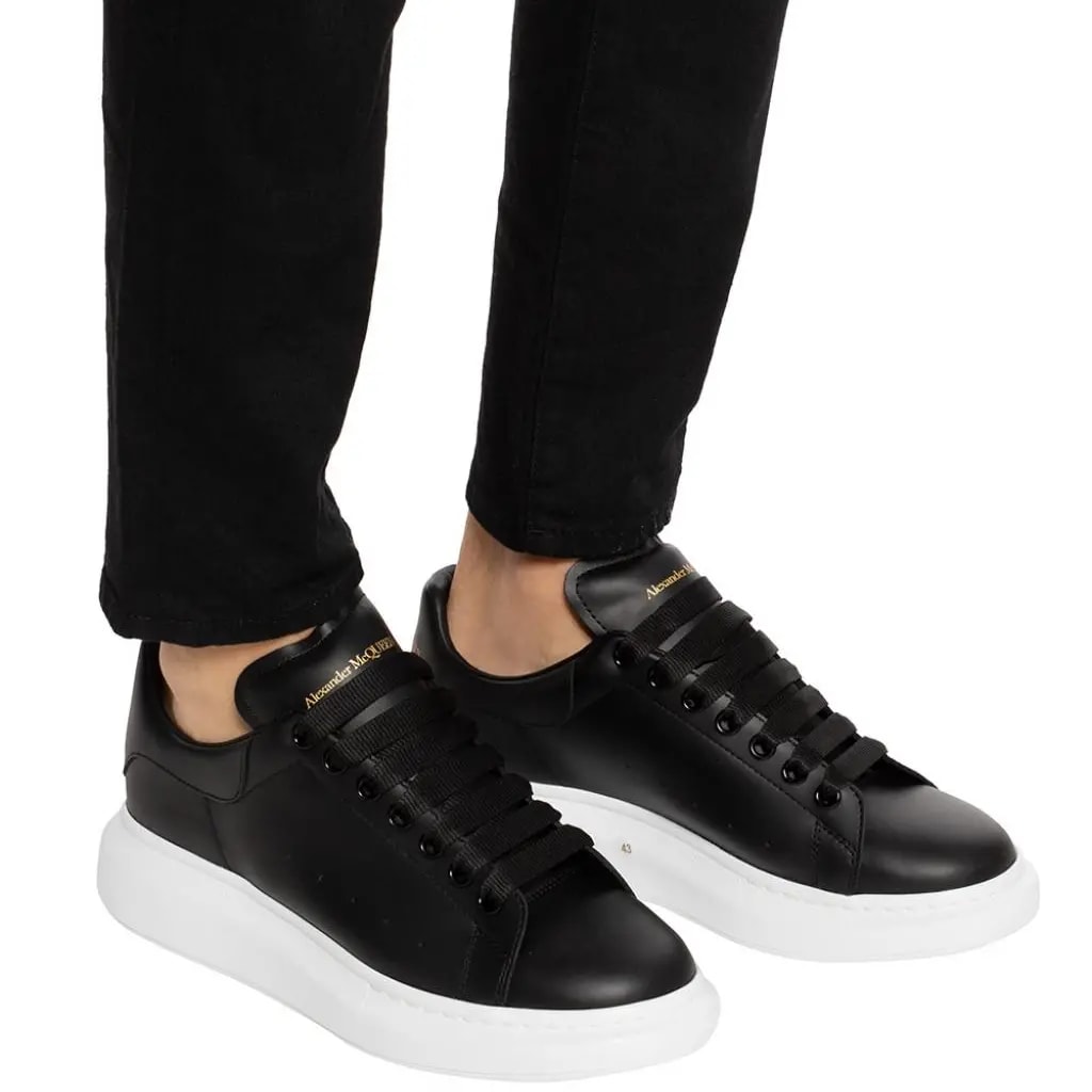Giày Alexander McQueen Oversized 'Black White Sole' 553680-WHGP5-1000 — ảnh 4