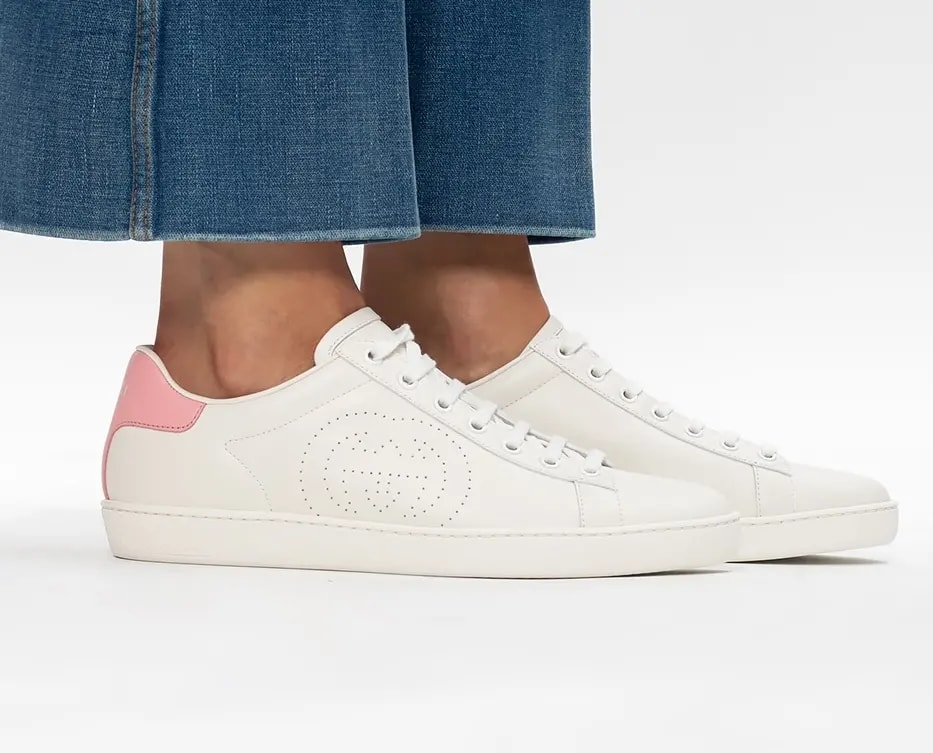 Giày Gucci Wmns Ace 'Interlocking G White Pink' 598527-AYO70-9076 — ảnh 2