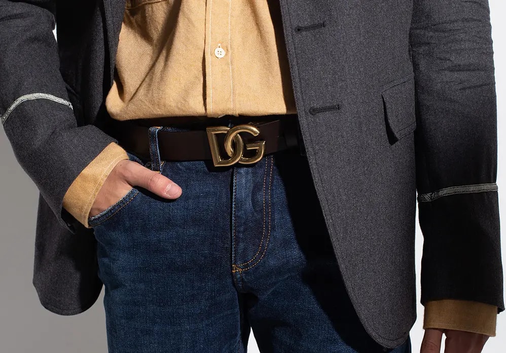 Thắt lưng Dolce &amp; Gabbana Men's Belt DG Logo BC4644-AX622-8B421 — ảnh 2