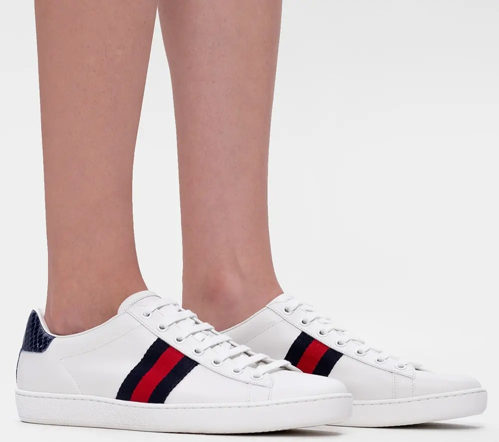 Giày Gucci Wmns Ace 'White Blue Red' 387993-02JR0-9072 — ảnh 3