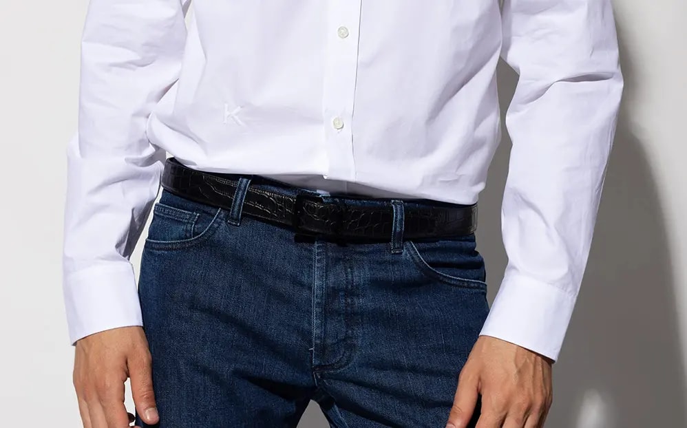 Thắt lưng Saint Laurent Leather Belt 634440-DZE0U-1000 — ảnh 5