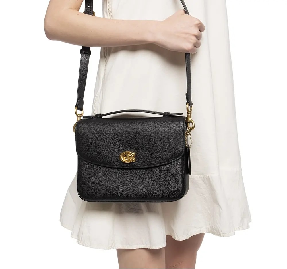 Túi Coach Cassie Shoulder Bag Grained Cow Leather Black 68348 B4 BK — ảnh 4