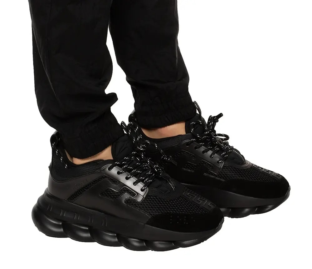 Giày Versace Chain Reaction 'Triple Black' DSU7071E-D7CTG-D41 — ảnh 4