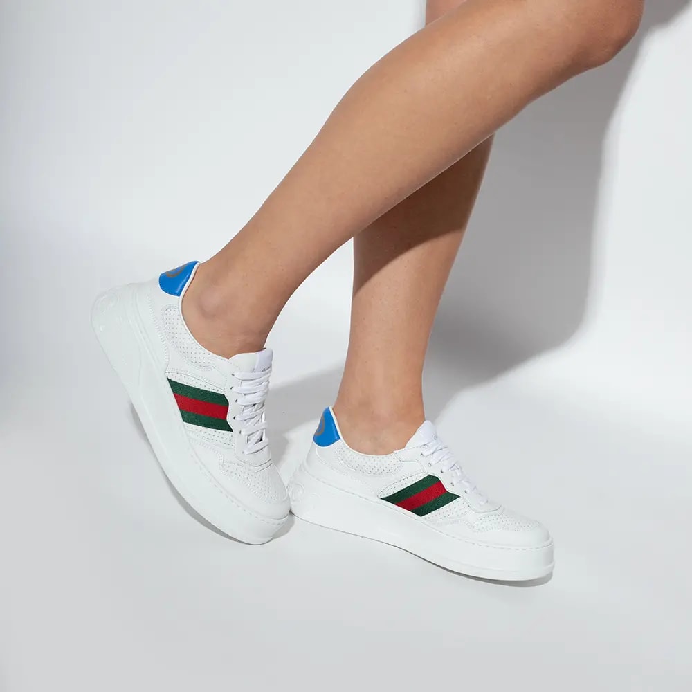 Giày Gucci With Web ‘White And Blue’ 670415-UPG10-9060 — ảnh 3