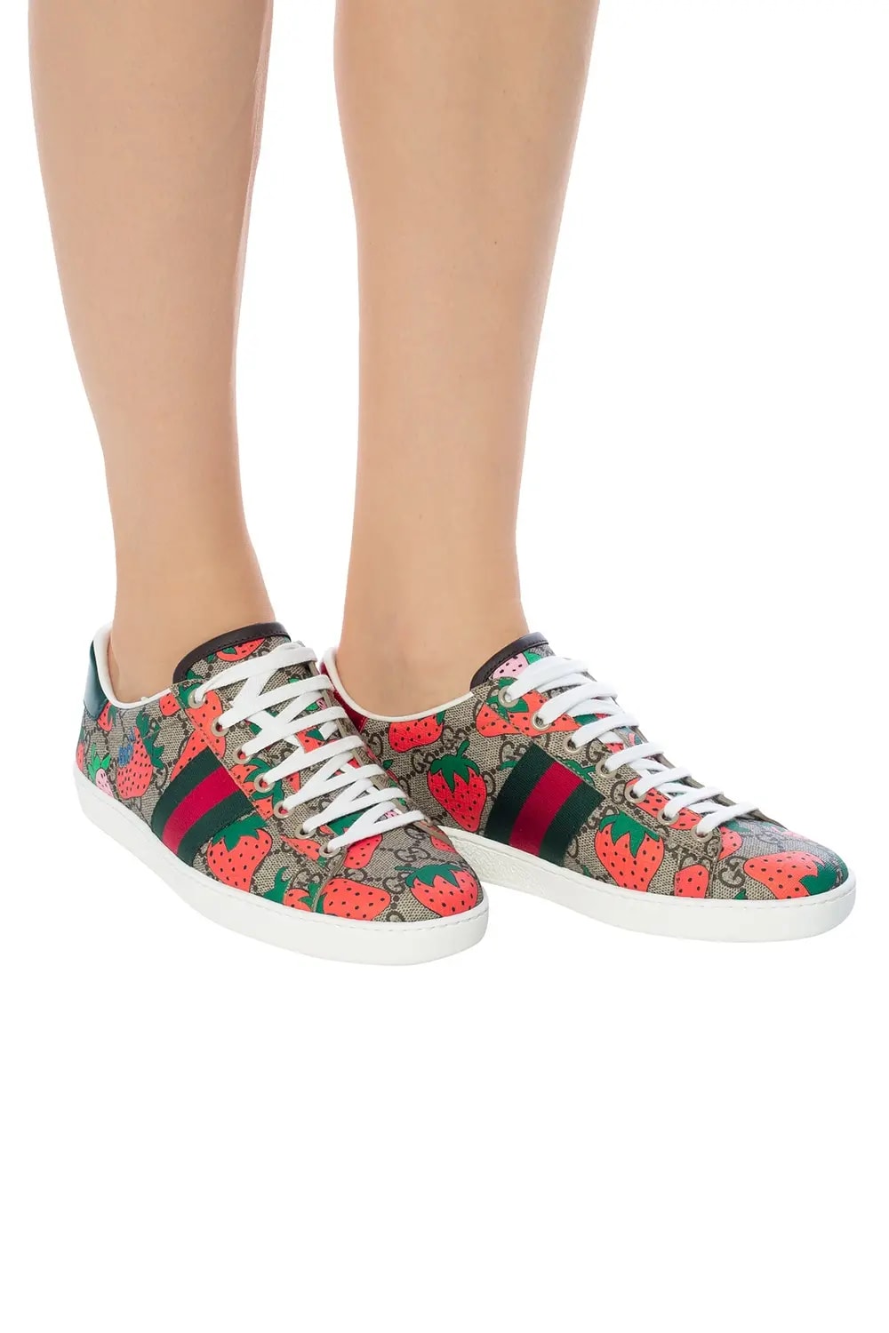 Giày Gucci Wmns Ace 'Strawberry Beige' 433900 G2210 8960 — ảnh 3