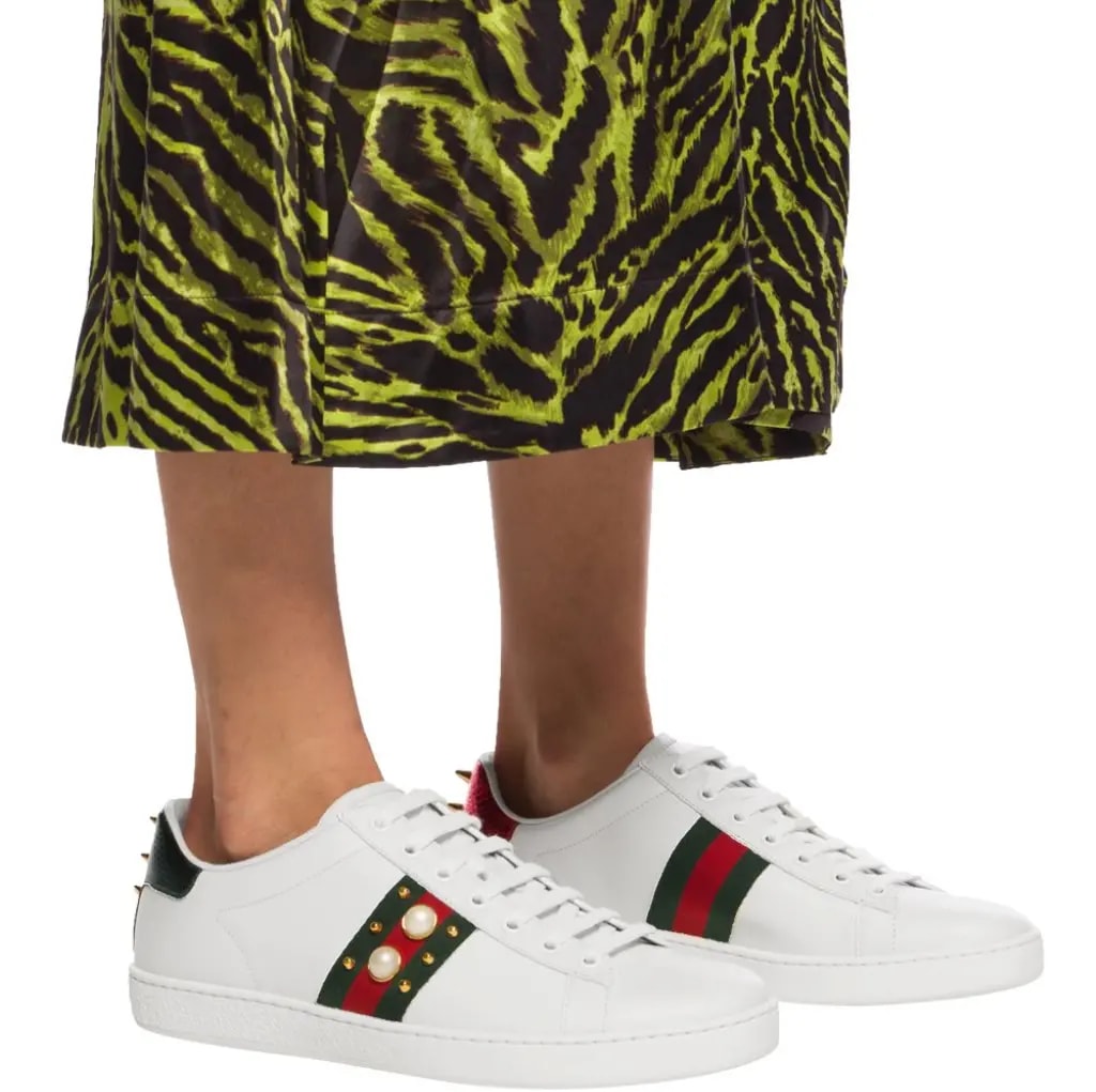 Giày Gucci Wmns Ace Studded 'White' 431887-A38G0-9064 — ảnh 3