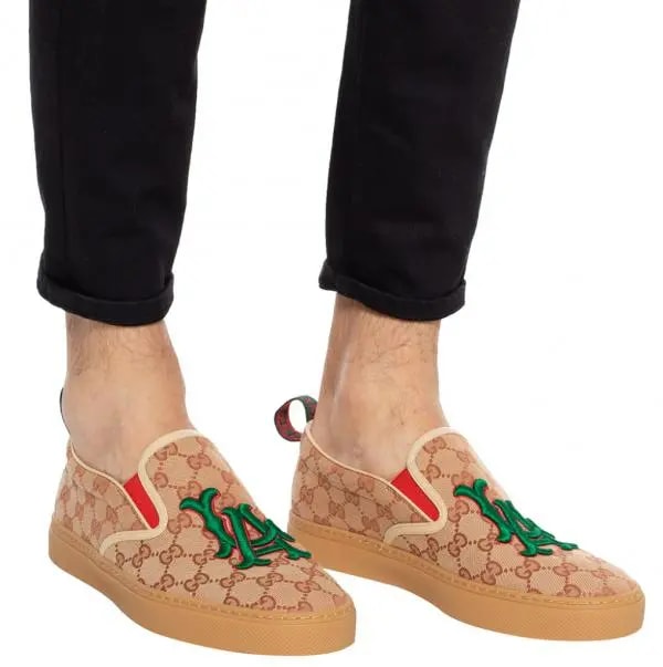 Giày Gucci x MLB Brown Slip On Sneakers 548646-9Y9H0-8368 — ảnh 2