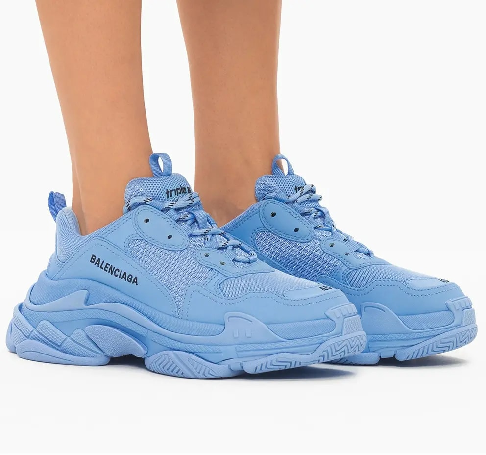 Giày Balenciaga Wmns Triple S Sneaker 'Blue' 524039-W2FW1-4800 — ảnh 2