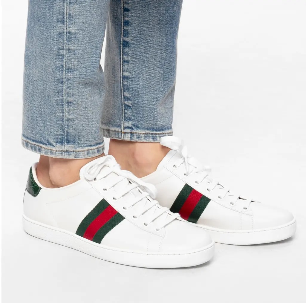 Giày Gucci Wmns Ace 'Green Crocodile' 387993-A3830-9071 — ảnh 2
