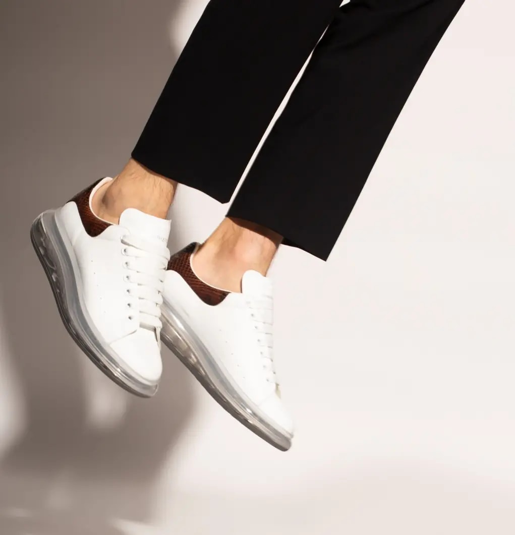 Giày Alexander McQueen White Leather Trainers 645872-WHZ4P-9574 — ảnh 5