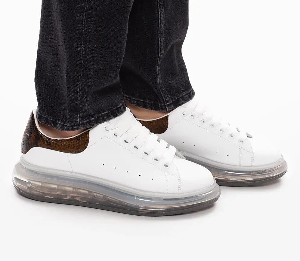 Giày Alexander McQueen White Leather Trainers 645872-WHZ4P-9574 — ảnh 2