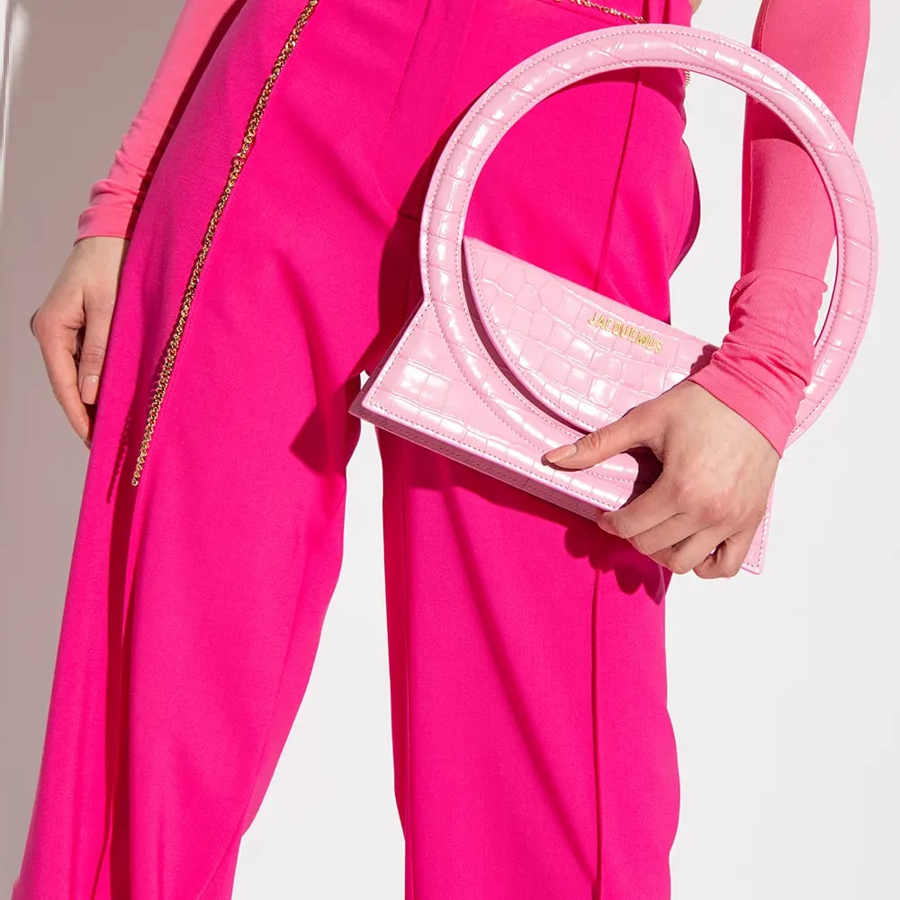 Túi Jacquemus Le Sac Rond 'Croco Pink' 221BA015-3101-430 — ảnh 2