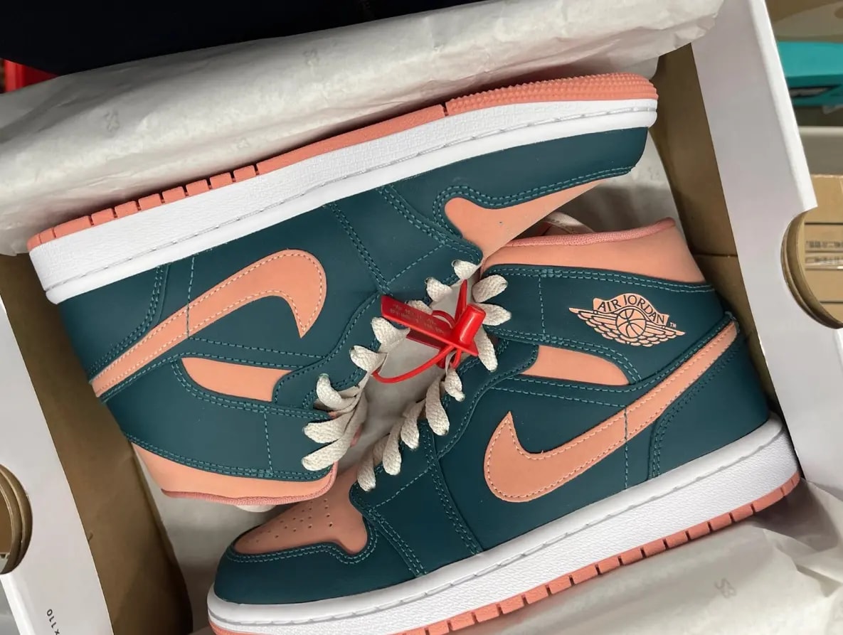 Giày Nike Air Jordan 1 Mid 'Pink Blue' BQ6472-308 — ảnh 5