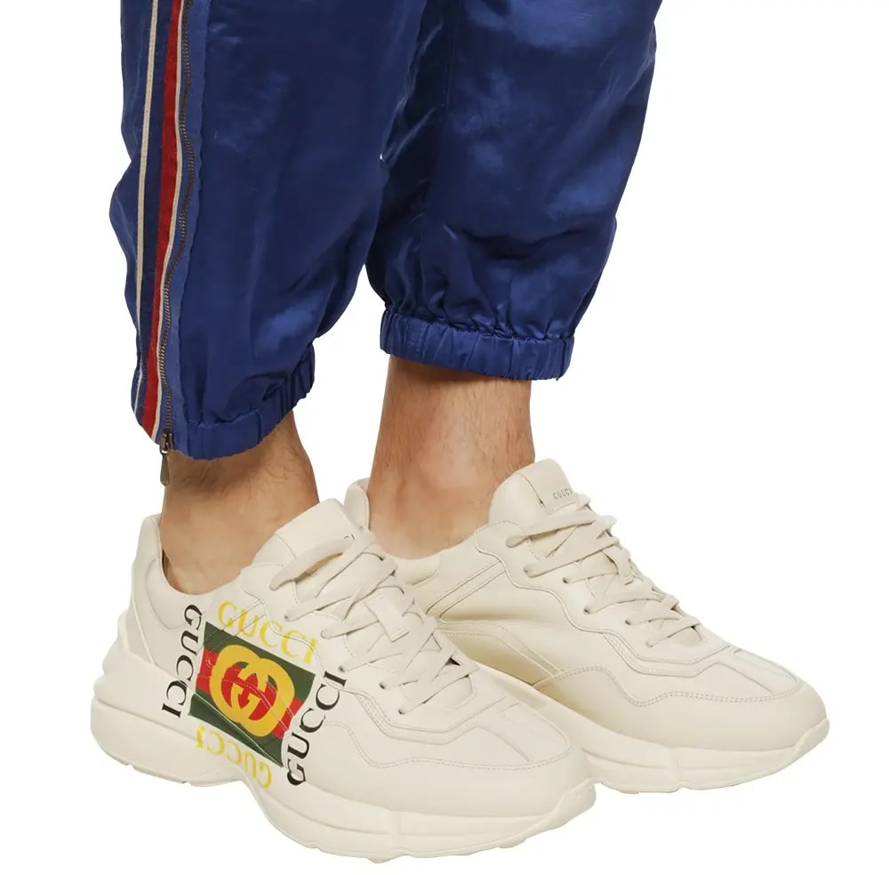 Giày Gucci Rhyton Leather Sneaker Vintage Logo 500878-DRW00-9522 — ảnh 4