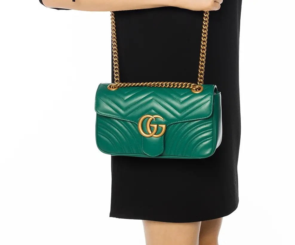 Túi Gucci GG Marmont 'Green' 443497-DTDIT-3120 — ảnh 4