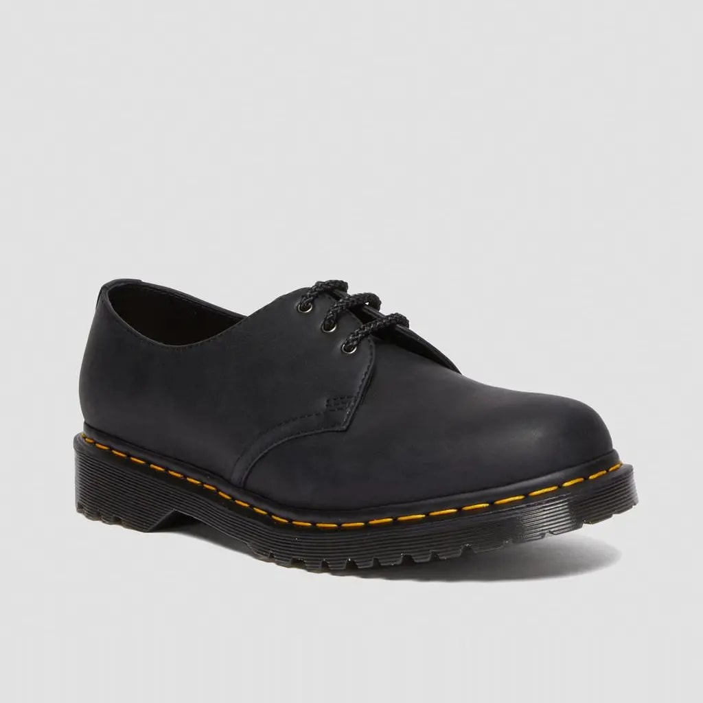 Giày Dr.Martens 1461 Waxed Full Grain Leather 'Black' 30679001 — ảnh 3
