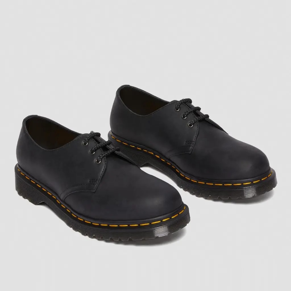 Giày Dr.Martens 1461 Waxed Full Grain Leather 'Black' 30679001 — ảnh 4