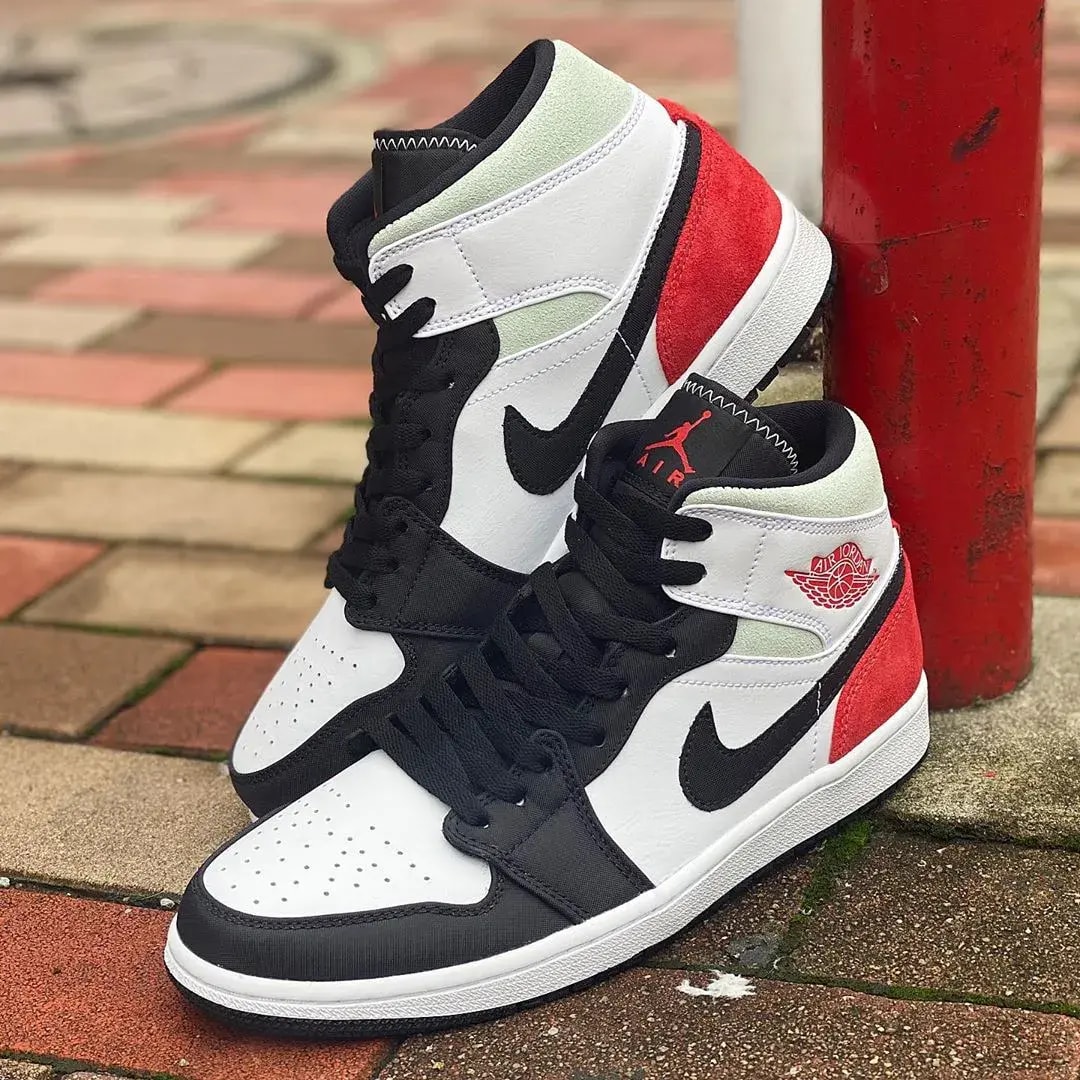 Giày Nike Air Jordan 1 Mid SE 'Union Black Toe' 852542-100 — ảnh 5