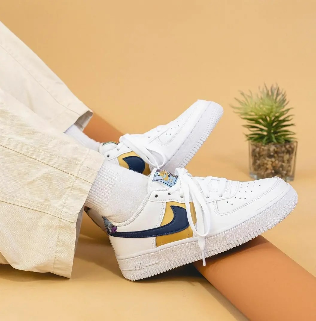Giày Nike Air Force 1 Low LV8 GS 'White Floral' DM3089-100 — ảnh 2