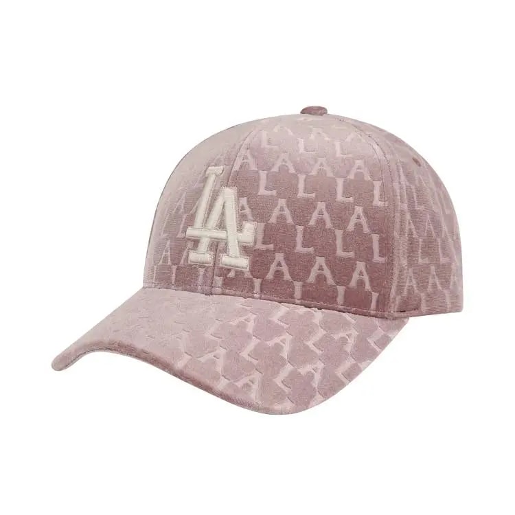 Mũ MLB LA Dodgers Velvet Monogram Pink 32CPXM941-07P — ảnh 2
