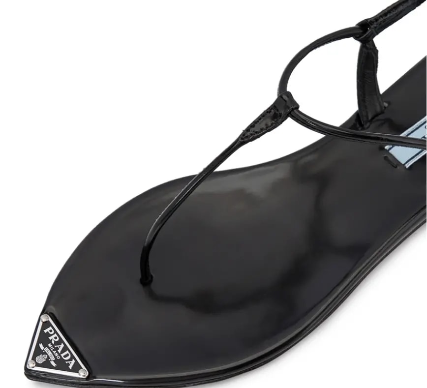 Dép Prada Logo Brushed 'Black' 1Y881M-055-F0002 — ảnh 2