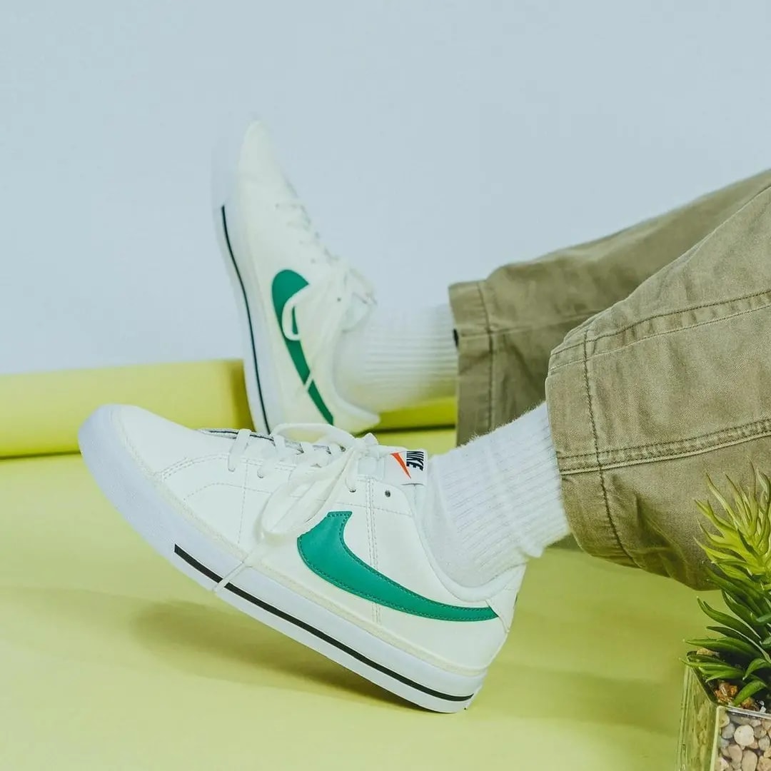 Giày Nike Court Legacy GS 'Sail Green Noise' DA5380-108 — ảnh 4