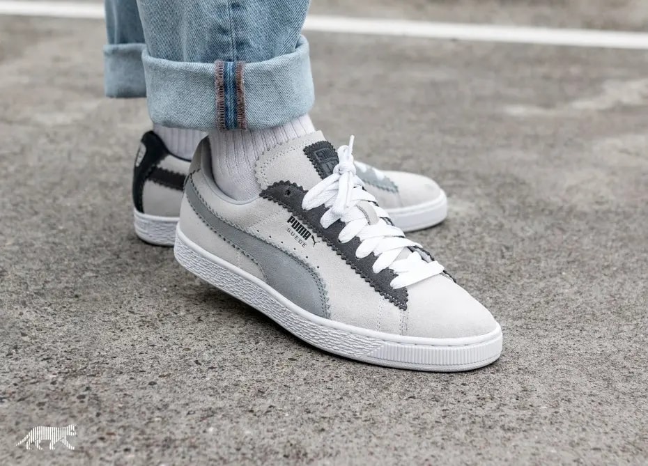 Giày Puma Suede Classic x Michael Lau 'White Grey' 366313-01 — ảnh 5