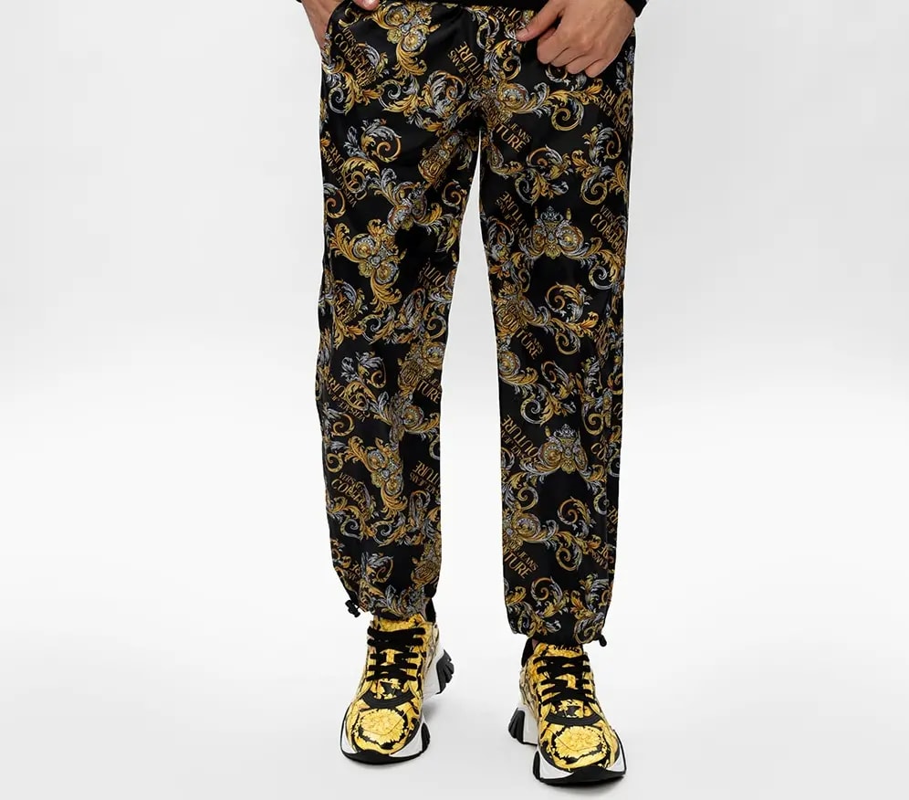 Giày Versace Chain Sneakers In Black And Yellow  DSU7703-DSVBAG-D4191 — ảnh 4