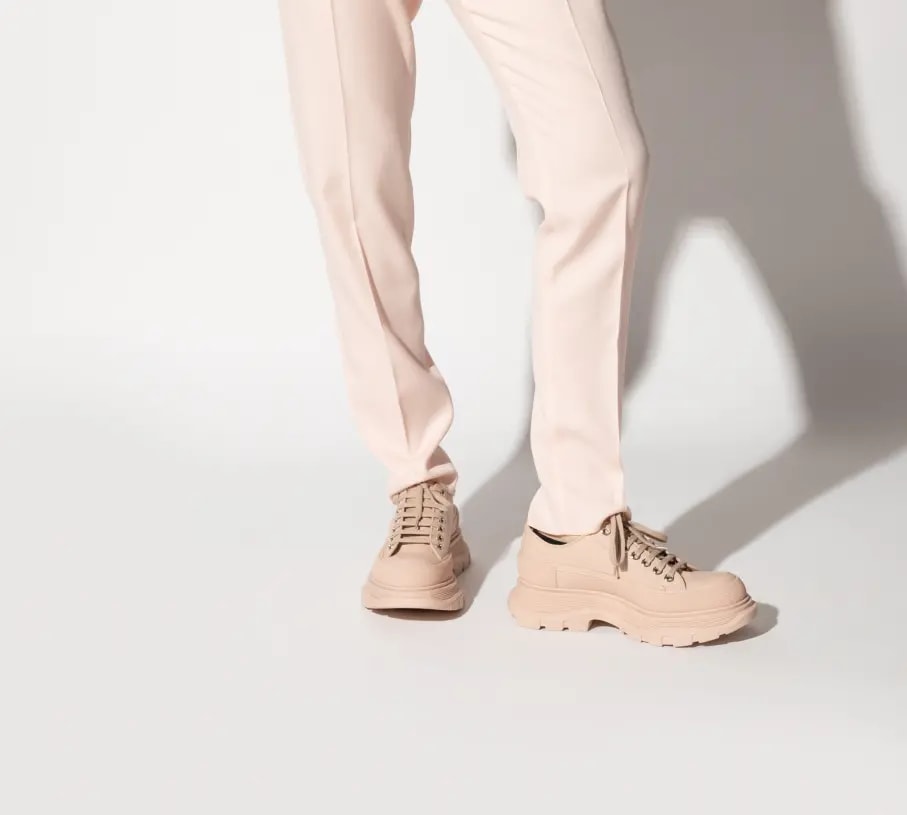 Giày Alexander McQueen Canvas Tread Slick Low Pink 611705-W4MV2-6827 — ảnh 4