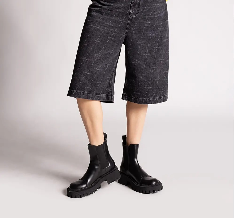 Giày Balenciaga Black Tractor Boots 641399-WA8E9-1000 — ảnh 5