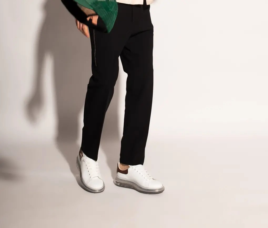 Giày Alexander McQueen White Leather Trainers 645872-WHZ4P-9574 — ảnh 4
