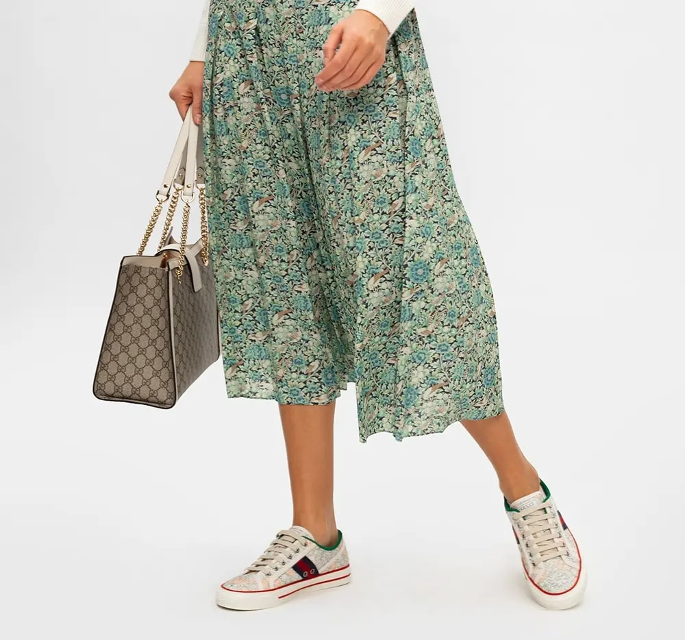 Giày Gucci Tennis 1977 'Floral Mint Green' 606110-2I410-3960 — ảnh 2