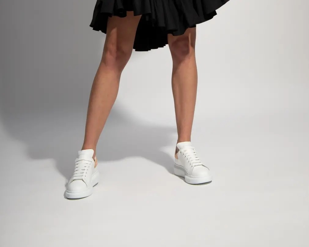 Giày Alexander McQueen Wmns Oversized Sneaker 'White Beige' 553770-WHGP7-9254 — ảnh 5